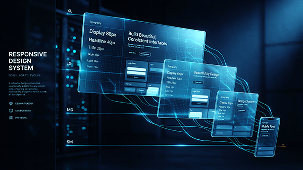 Design System UI responsive Desktop et Mobile